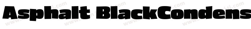 Asphalt BlackCondens字体转换